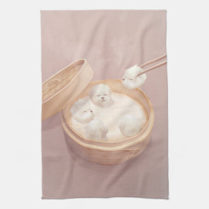Smile Dog beroemd gemaakt door Xiao Long Bao Delig Theedoek