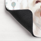 Smile Dog luistert naar muziek met hoofdtelefoon Muismat (Hoek)