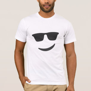 Smile Emoji met glazen Grappig T-shirt ontwerp
