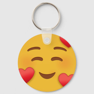 Smile Emoji met hart Sleutelhanger