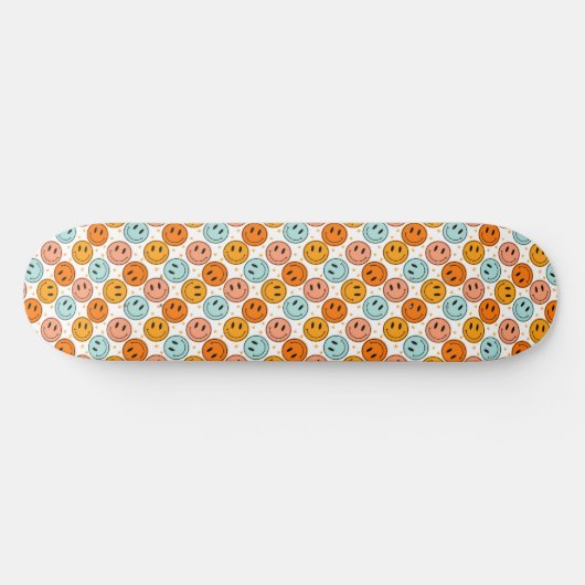 Smile Emoji Pattern Skateboard (Horizontaal)