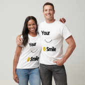 Smile Emoji T-shirt – Schattigee Witte Lach Positi (Unisex)