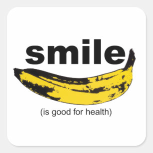 SMILE est bon pour la santé Sticker Carré