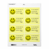 Smile Face Étiquettes (Feuille entière)