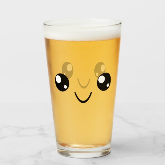 Smile Face Glas (Voorkant gevuld)