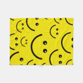 Smile Face - Happy Face Fleece Blanket (Voorkant (Horizontaal))