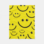 Smile Face - Happy Face Fleece Blanket (Voorkant)