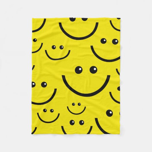 Smile Face - Happy Face Fleece Blanket Deken (Voorkant)