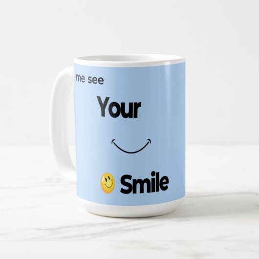 Smile Face Mok – Schattigee positiviteit Koffie & (Voorkant links)