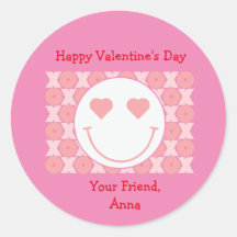 Smile Face Personal Valentijn Party Sticker
