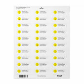 Smile Face Return Address Label (Full Sheet)