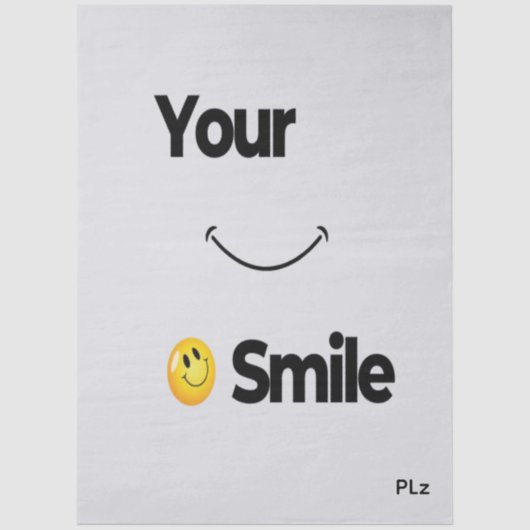 Smile Face Tissue Paper –Spread cute Positivity Tissuepapier (Voorkant)