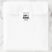 Smile Face Two Cool Smile Bedankt Ronde Sticker (Tas)