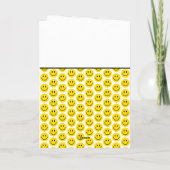 Smile Face Yellow Black White Happy Greing Kaart (Achterkant)