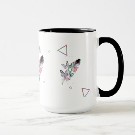 Smile Feather en Butterfly Cup Ontwerp Mok (Rechts)