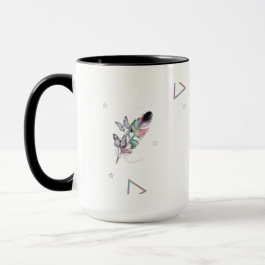 Smile Feather en Butterfly Cup Ontwerp Mok (Links)