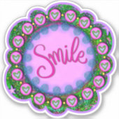 Smile Fun Paarse Inspirivity Sticker (Voorkant)