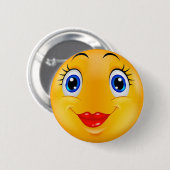 Smile girl ronde button 5,7 cm (Voorkant /achterkant)