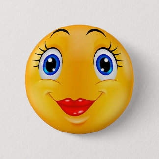 Smile girl ronde button 5,7 cm