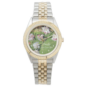 Smile God houdt van je bloesems Inspirerend Horloge