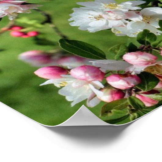 Smile God houdt van je bloesems Inspirerend Poster (Hoek)