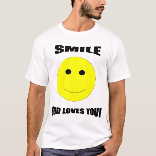 Smile God houdt van je T-shirt (Voorkant)