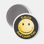 Smile God houdt van jou Magneet (Voorkant / Achterkant)