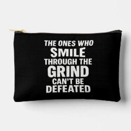 Smile grind gym motivatie citaat met witte tekst etui