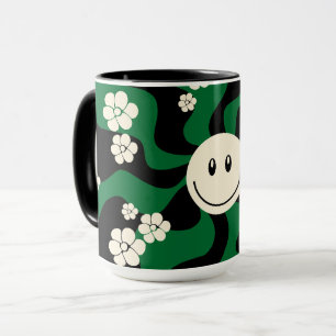 Smile - Groen, Cream en Zwart Mok