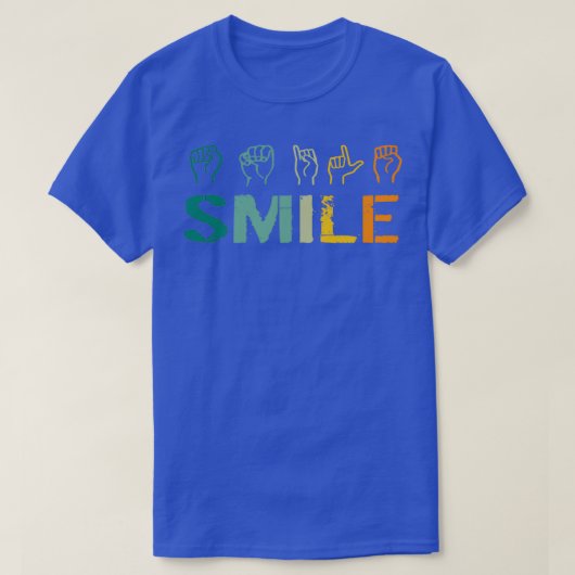 Smile Hand Sign Language Teachers Melanin Interpre T-shirt (Design voorkant)