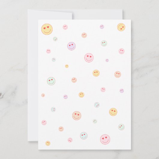 Smile Happy Face Multicolor Kaart (Achterkant)