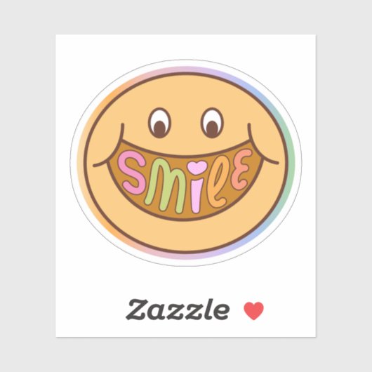 Smile Happy Face Sticker (Feuille)