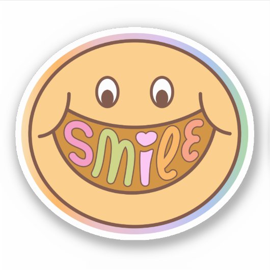 Smile Happy Face Sticker (Devant)