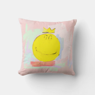 SMILE Happy Face T-Shirt Sierkussen