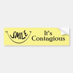 Smile Het is besmettelijk Bumpersticker