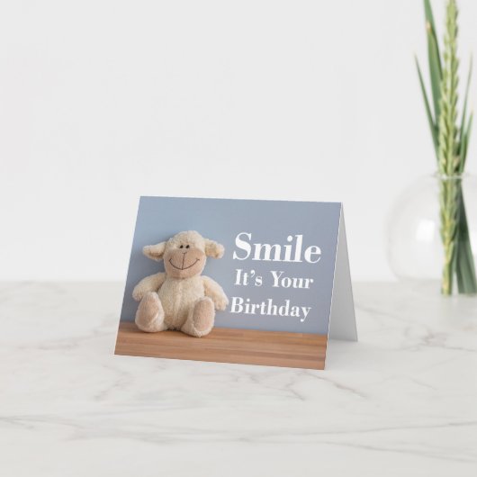 Smile Het is je geboortedag Happy Smiling Card Kaart (Voorkant)