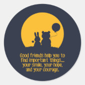 Smile, hope, courage ronde sticker (Voorkant)