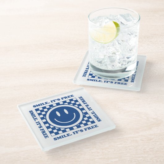 Smile It's Free Glazen Onderzetter (Schuin)