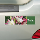 Smile Lily Flower Inspirerend Bumpersticker (Op auto)
