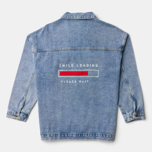 Smile Loading Funny Denim Jacket - 