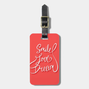 Smile Love Dream Bagagelabel