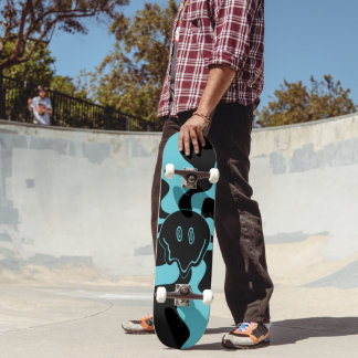 Smile Melt - Blauw en Zwart Skateboard