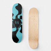 Smile Melt - Blauw en Zwart Skateboard (Voorkant)