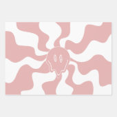 Smile Melt in Roze & Wit Inpakpapier Vel (Voorkant)