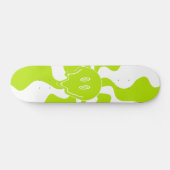 Smile Melt - Lime groen en wit Skateboard (Horizontaal)