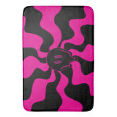 Smile Melt - Magenta en Black Badmat (Voorkant Verticaal)