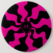 Smile Melt - Magenta en Black Ronde Button 6,0 Cm (Voorkant)