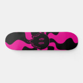 Smile Melt - Magenta en Black Skateboard (Horizontaal)