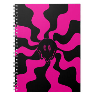 Smile Melt - Magenta en Zwart Notitieboek