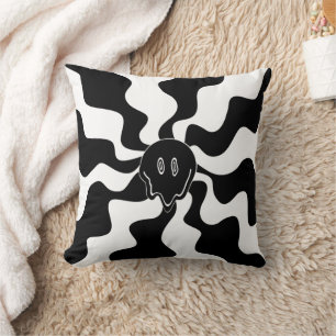 Smile Melt - Zwart-wit Kussen